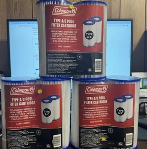 Coleman Type A/C &Type III Pool Filter Cartridge 2 Pk Replacement Cartridges X3 - Picture 1 of 1