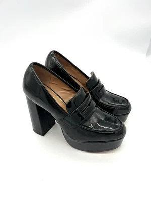 Bombas plataforma Jessica Simpson Blaton salto bloco robusto preto sólido sem noção 8,5 - Imagem 1 de 4