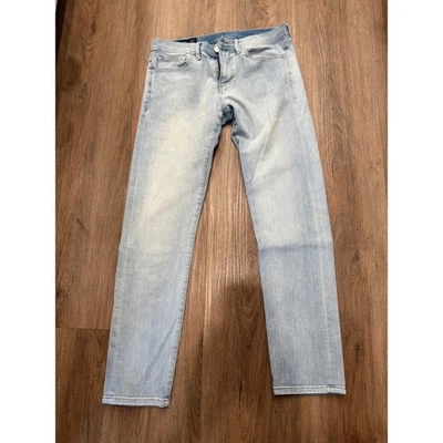Pantalones de mezclilla Armani Exchange AX pierna recta lavado claro para hombre talla 32R Foto 1 de 4