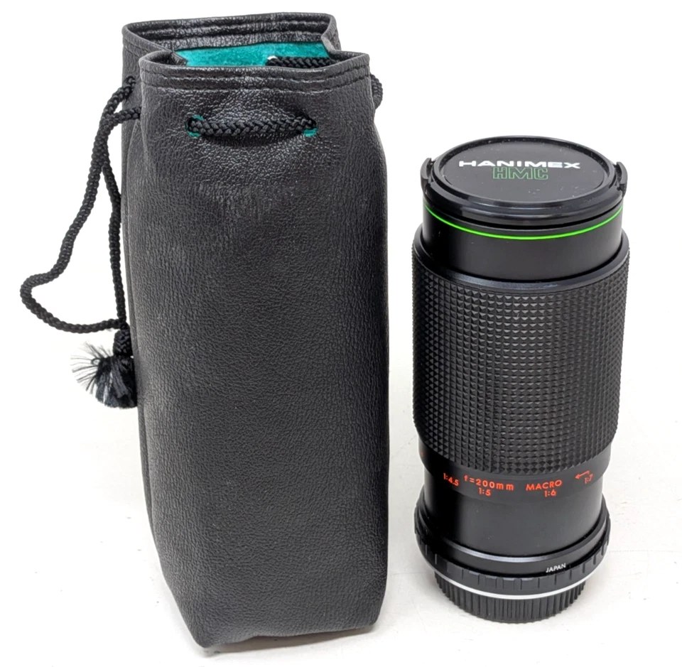 Винтажный Hanimex автоматический зум C-Macro 1:4.5 f = 80-200 мм объектив камеры и чехол Японии - Изображение 1 из 4