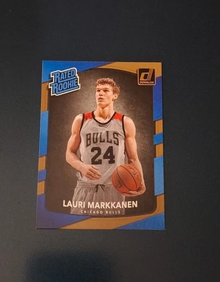 Tarjeta de novato Lauri Markkanen 2017-18 con clasificación Donruss #159 radiocontrol Utah Jazz  Foto 1 de 2