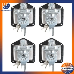 Set of 4 T-handle Tool Box Lock RV Door Latch w/4 Keys Stainless Steel Polish - Picture 1 of 12