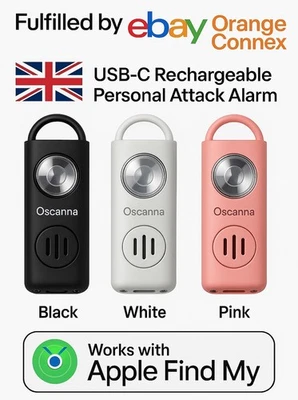 USB-C Rechargeable Personal Alarm 130dB Siren Strobe – Apple Find My Key Safety - Image 1 of 4