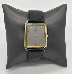 Jean Lassale 460444 St. Steel Watch w/ Leather Band - Picture 1 of 5