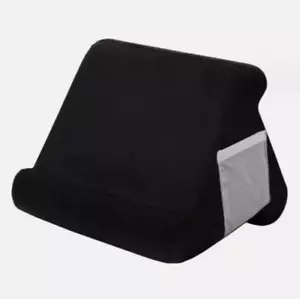 Black IPad Laptop Holder Tablet Multi-Angle Soft Pillow Lap Stand Phone Cushion - Picture 1 of 3