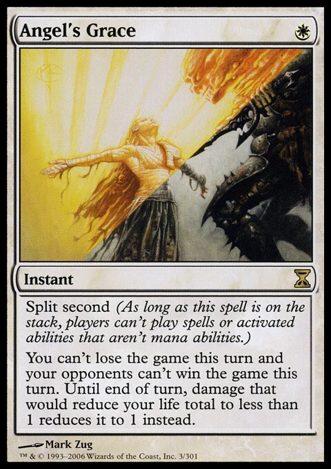 MTG Magic the Gathering Angel's Grace (3/301) Time Spiral LP - Image 1 of 1