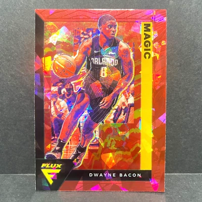 2021 FLUX RED CRACKED ICE PRIZM DWAYNE BACON #130 (ORLANDO MAGICS) - Image 1 of 2