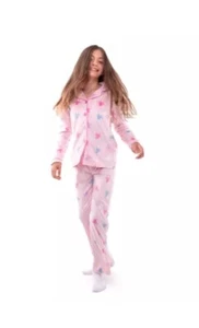 NWT Girls 14-16 FLANNEL Fleece Pants & Soft Long Sleeve Shirt Pajama Set UNICORN - Picture 1 of 5