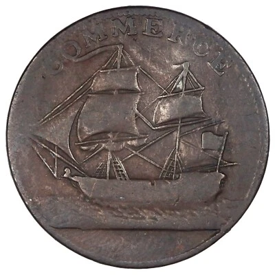 CANADA Copper 1/2 Penny Token 1781 North American Commerce ex-Oppenheim ex-Baker - Image 1 of 3