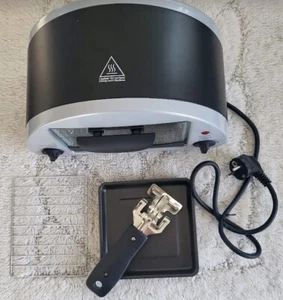 Raclette, Mini-Backofen, Quick Toaster, Metall, Silber- Schwarz lackiert - Bild 1 von 7