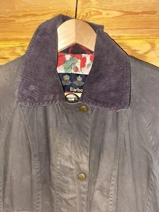 249€ Barbour Vintage Beadnell Olive Wachsjacke Größe UK 8 US 4 EU 34 Damen - Bild 1 von 7
