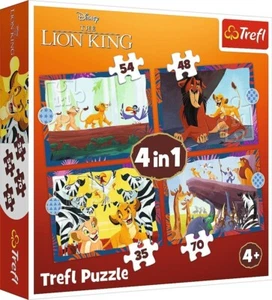 NEW Trefl 4 in 1 Jigsaw Puzzle Pieces 4+ Kids 34653 Brave Lion King - Imagen 1 de 5