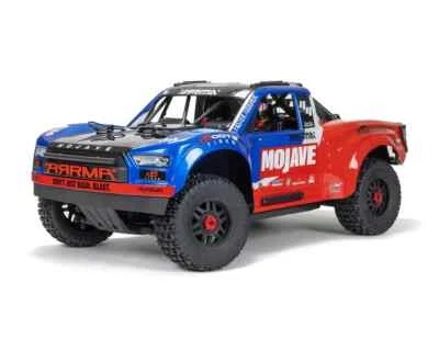 Arrma MOJAVE 4S BLX Brushless 1/8 4WD RTR Electric Desert Truck (Blue/Red) - Image 1 of 4