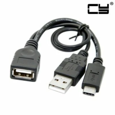 Xiwai USB-C Type-C USB 2.0 to USB 3.1Female OTG Data Cable with Power for Phone - Image 1 of 4