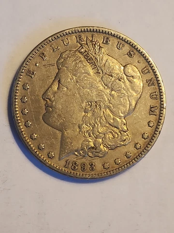 1893 P Morgan Silver Dollar F/EF #1913 Low Mintage Sharp Coin Cover