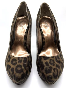 Women's Carlos Santana Fabric Leopard Print Platform Stiletto Size 10 - Picture 1 of 14