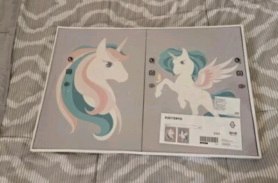Pack de 2 - Fotos Unicornio Ikea Pjatteryd 204.919.74 NUEVO 11"x15" Foto 1 de 3
