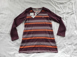 Virginia Tech Hokies Small Shirt Women's UG Apparel NCAA Tailgate Maroon/Orange - Picture 1 of 11