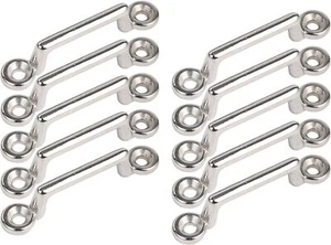 10 Pack Stainless Steel Bimini Boat Top Strap PAD Eye Tie Down Footman's Loop - Foto 1 di 8