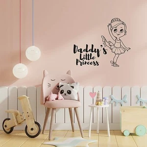 Daddy's Little Princess Playroom Kids Vinyl Art Sticker For Playhouse Wall Decal - Picture 1 of 6