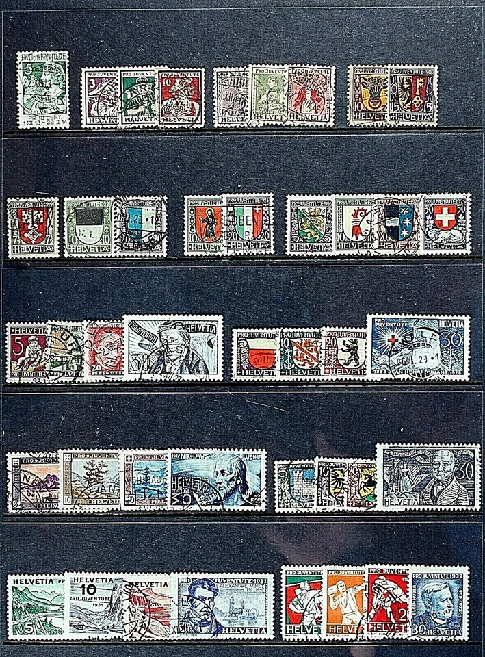 SWITZERLAND COLLECTION #1 1913-1932 SEMI-POSTAL 42 USED C LIST & PHOTO SCV $464 - Image 1 of 1