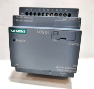 SIEMENS 6ED1052-2MD00-0BA8 LOGIC MODULE WITHOUT DISPLAY LOGO BM 12/24RCEo - Picture 1 of 6