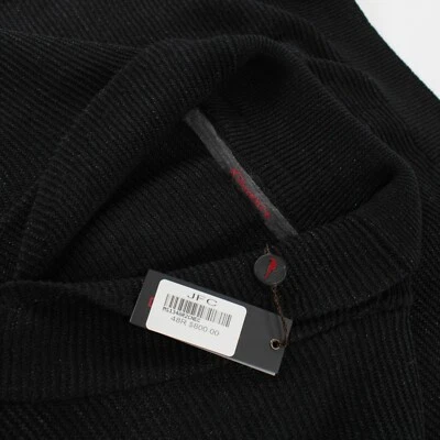 d'Avenza NWT Shawl Collar Cardigan Sweater Size 58 48 US 3XL Black Linen/Cotton - Imagem 1 de 4