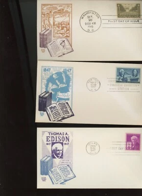 US FIRST DAY COVER 1945 1946 1947  BI COLOR CRAFT CACHET FDC 13 in auction mb30 - Image 1 of 4