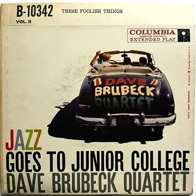 VINTAGE 1950's VINYL 7" EP DAVE BRUBECK "JAZZ GOES TO JR. COLLEGE" VG+ CONDITION Foto 1 de 2