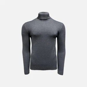 Suéter de cuello de tortuga Lavane' 501T ajuste ajustado gris carbón - Imagen 1 de 7