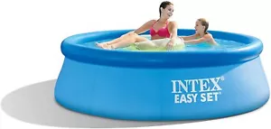 8 Foot INTEX Inflatable Easy Set Portable Swimming Pool Backyard Above Ground - Picture 1 of 6