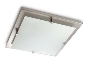 Lámpara de pared halógena lámpara de techo plata cuardrática - Imagen 1 de 4
