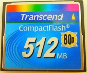 512MB Transcend CF 80X 512MB Compact Flash Memory Card Genuine Made in TaiWan - Picture 1 of 2