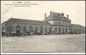 SEDAN France ~1910/20 Kutsche Fuhrwerk La Gare Bahnhof - Picture 1 of 1