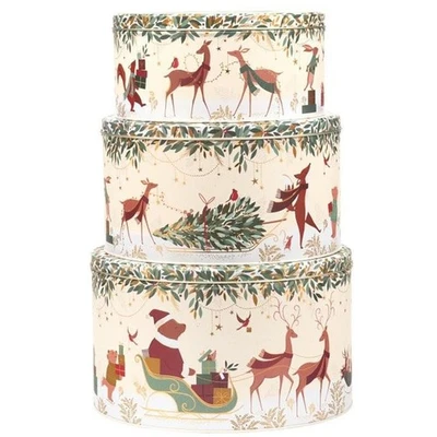 Sara Miller Kuchenformen Woodland Tales Weihnachtsgeschenk rund verschachtelt 3er Set - Bild 1 von 3