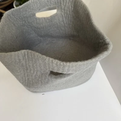 West Elm Felt Modern Basket Small Greyfel 8x8x8 - Image 1 of 4