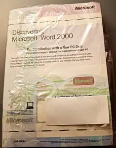 Microsoft Word 2000 Software with Disc & Licence (bulk/non-retail) - Picture 1 of 3