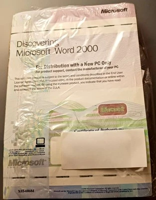 Microsoft Word 2000  Software with Disc & Licence (bulk/non-retail) - Image 1 of 3
