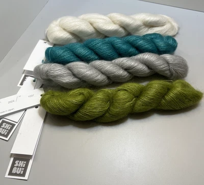 Shibui Silk Cloud Yarn Kid Mohair / Silk Blend 100gr Total Set of 4 Hanks - Image 1 of 4
