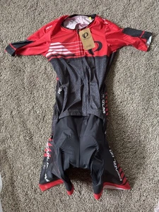 New PEARL IZUMI LTD race suit short sleeve 2in1 Red Womens small New With Tags - Picture 1 of 9