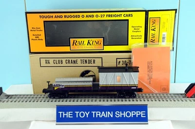 MTH RAIL KING 7939 MTHRRC 2000 LIGHTED CRANE TENDER. TESTED. NEW IB W SHIPPER. - Image 1 of 4