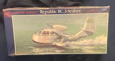 nuevo, caja abierta, Glencoe 1/48 Republic RC-3 Seabee, piezas de plástico transparente, bolsa sellada Foto 1 de 2