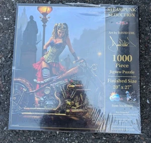 1000 Piece Puzzle Susnout Steampunk Seduction Motorcycle Girl Rare New Sealed - Picture 1 of 2