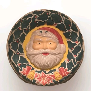 Corona de Navidad iluminada de Papá Noel de colección y caja Noma molde soplado formado al vacío - Imagen 1 de 8