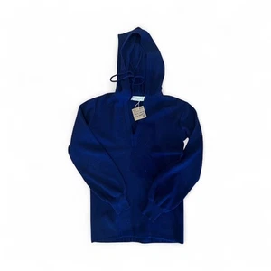 Suéter con Capucha Vintage Años 70 Azul Yves Saint Laurent Rive Gauche  - Imagen 1 de 7