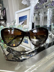 Original Chanel Sonnenbrille braun und gold mit Kristallen - Bild 1 von 12