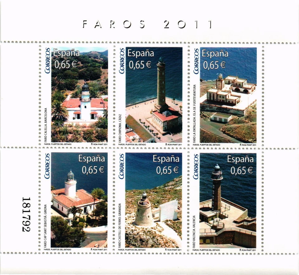 Spain 2011 Architecture lighthouses Edifil 4646 Facial 3.9€ MNH VF - Image 1 of 1