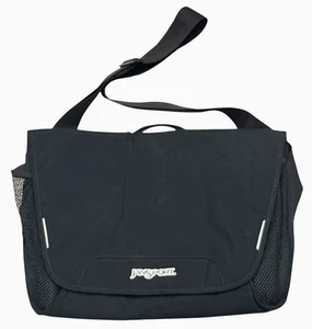 JanSport Cross-Body Messenger Bag - New & Unused - Large Black Travel Laptop Bag - Picture 1 of 5