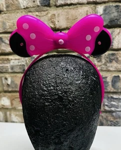 PINK DISNEY MINNIE MOUSE LIGHT-UP PLASTIC EARS HEADBAND, WITH 3 FLASH MODES! - Picture 1 of 6
