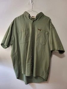 Browning Super Naturals Shooting Fishing Men's 2XL Olive Green 100% Cotton Shirt - Picture 1 of 4